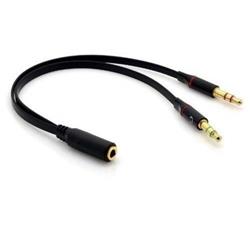 ADAPTADOR AUDIO P/AURICULAR 2MACHO-1HEMBRA