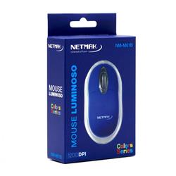 MOUSE LUMINOSO NETMAK NM-M01B AZUL