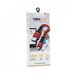 CABLE USB A MICRO USB NETMAK NM-117-R 2A 1M STRONG SERIES R